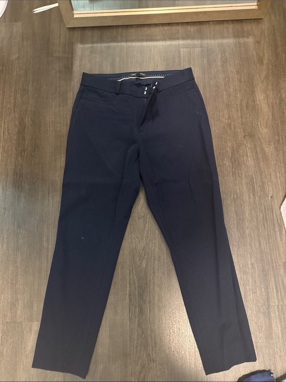 Women Navy Dress Pants - Classic Straight Fit